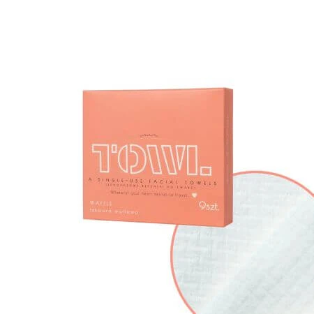 Waffel-Einweg-Gesichtstücher, Reisegröße, 9er-Pack, Towl
