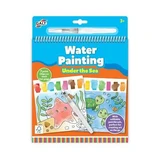 Carte de colorat reutilizabila cu apa Water Painting, Animalute marine, 3 ani+, Galt