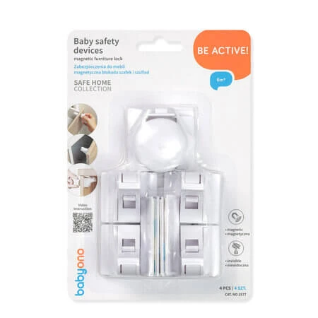 Sicherheitsvorrichtungen für Babys mit Magnetverschlüssen, 4er-Pack, Babyono