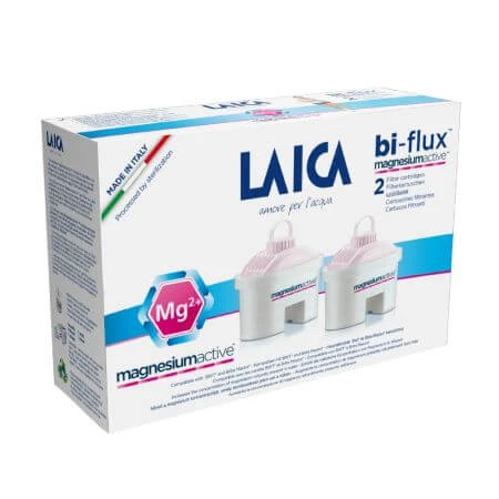 Magnesium Active Bi-Flux-Filterpatronen, 2er-Pack, Laica