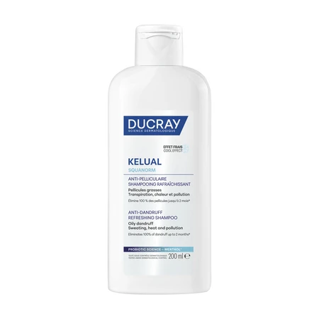 Kelual Squanorm Kühlshampoo gegen fettige Schuppen, 200 ml, Ducray