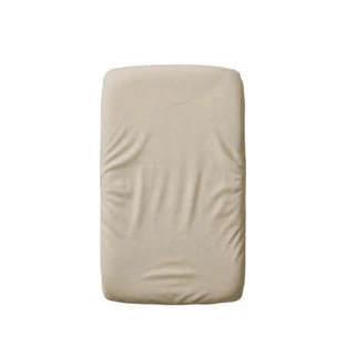 2-in-1-Spannbetttuch aus doppellagiger Baumwolle mit Gummizug und wasserdichtem Futter, 50 x 90 cm, beige, Twindeco