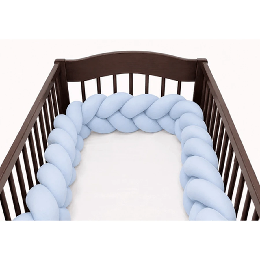 Protector trenzado para cuna, 240 cm, azul, Mc Ana