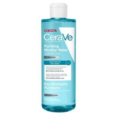 Reinigungswasser mit Mizellen für normale und fettige Haut, 400 ml, CeraVe