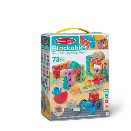 Holzbausatz „Die Stadt“, ab 2 Jahren, 73 Teile, Melissa & Doug