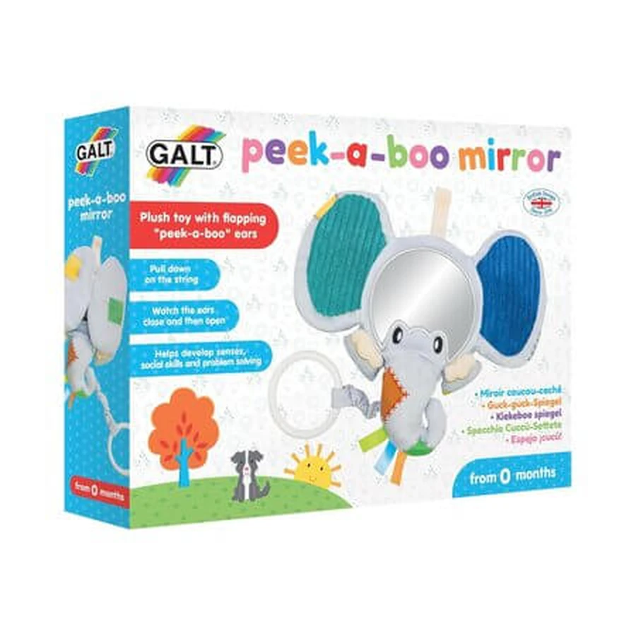 Oglinda interactiva pentru bebelusi, Peekaboo, 0 luni+, Galt