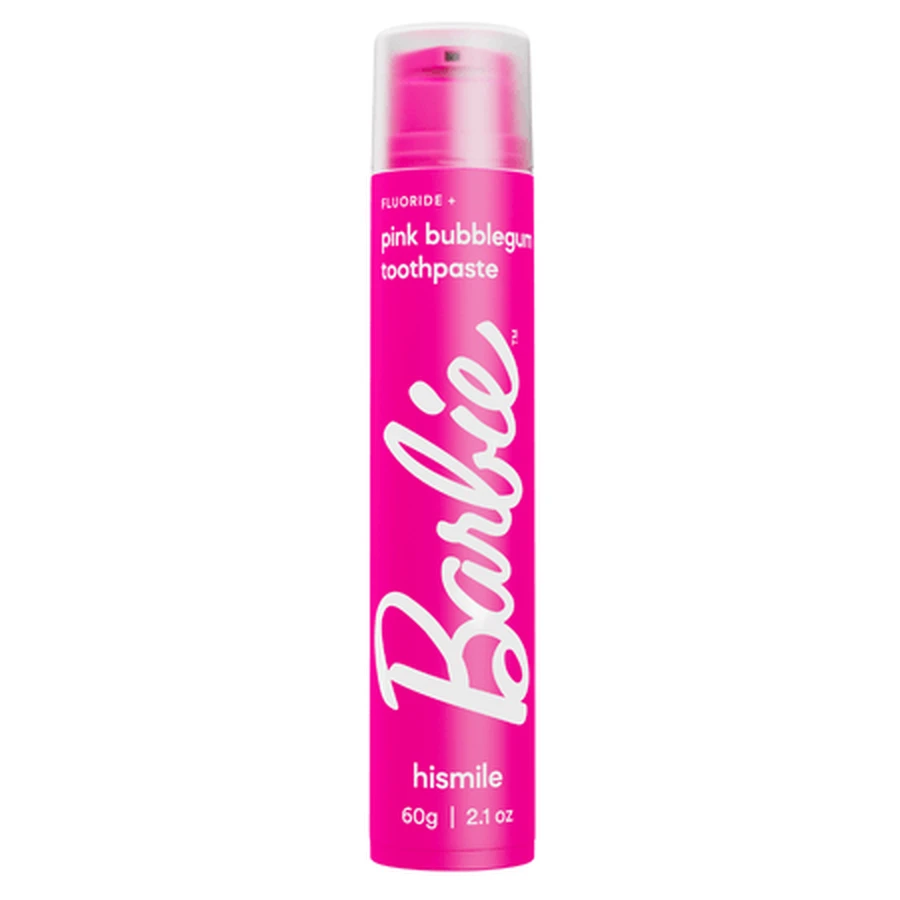 Pasta de dientes con flúor, rosa Barbie, sabor a chicle, 60 g, Hismile