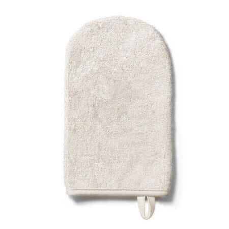 Badehandschuh aus Bambusfasern, cremefarben, Babyono