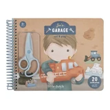 Carte cu activitati pentru decupat, stickere si foarfeca incluse Jim, 3 ani+, Little Dutch