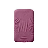 2-in-1 dubbellaags katoenen hoeslaken met elastiek en waterdichte voering, 50 x 90 cm, paars, Twindeco