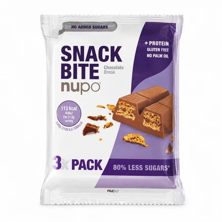 Mit Schokolade überzogene Napolitane-Snackhäppchen, Chocolate Break, 64,5 g, Nupo