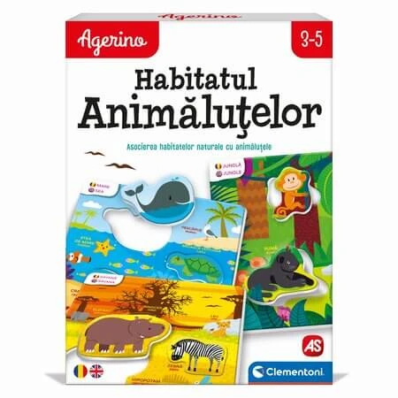 Lernspiel „Agerinos Tierwelt“, für Kinder von 3 bis 5 Jahren, Clementoni