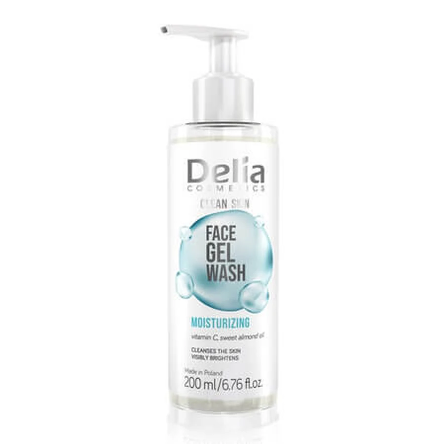 Gel de curatare hidratant pentru fata Clean Skin, 200 ml, Delia