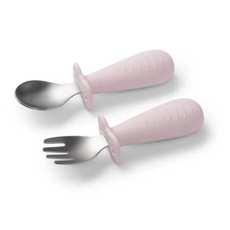 Löffel- und Gabel-Set, rosa, ab 12 Monaten