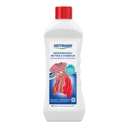 Lösung für versehentlich ausgeblichene Wäsche, Farbrettung & Pflege, 250 ml, Heitmann