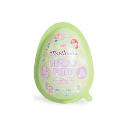 Überraschungsei-Badebombe, verschiedene Farben, „Frizz and Find“, ab 3 Jahren, 1 Stück, Martinelia