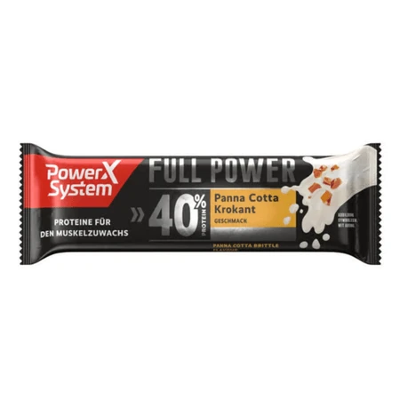 Proteinriegel mit Milchschokoladenüberzug und Full Power-Vitaminen, Panna Cotta, 70 g, PowerX System