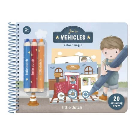 Jim-Malbuch mit Buntstiften, ab 2 Jahren, Little Dutch