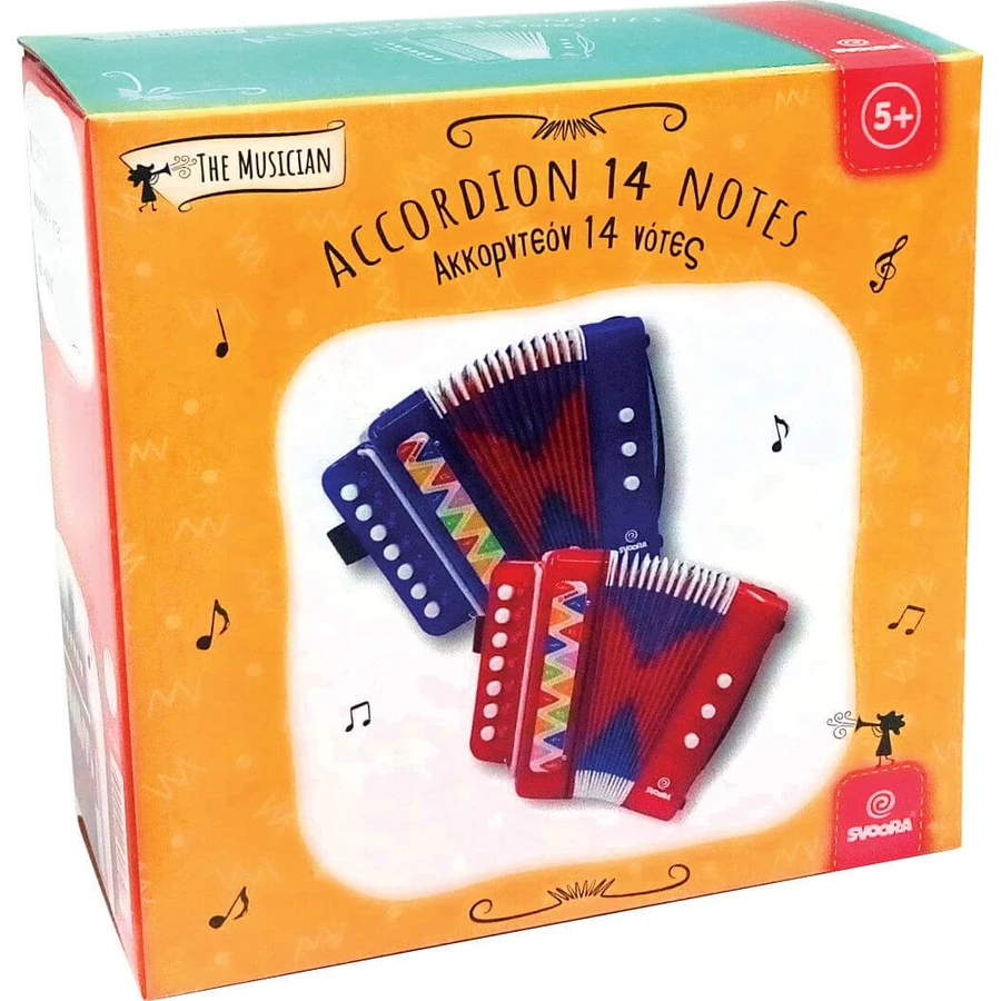 Instrument muzical acordeon albastru