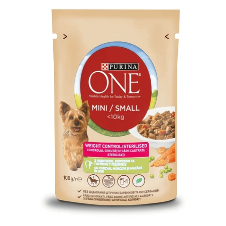 PURINA One Mini Weight Management, Turkey & Rice, Wet Dog Food Pouch (in Gravy), 85g