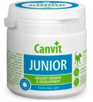 CANVIT Junior Maxi, M–XL, Multivitamin-Ergänzungsfuttermittel für junge Hunde, Flasche, 230 g