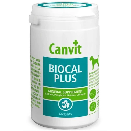 CANVIT Biocal Plus, XS-S, supliment sistem articular, sistem osos câini, flacon, 500g
