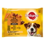 PEDIGREE Mischlingsfutter, XS–XL, Rind und Pute, Nassfutter für Hunde in Beuteln (in Soße), Multipack, je 100 g, 4 Stück