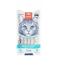 WANPY Skin & Coat Creamy Treats, Ton și Somon, punguță recompense funcționale pisici, piele & blană, (piure), 70g
