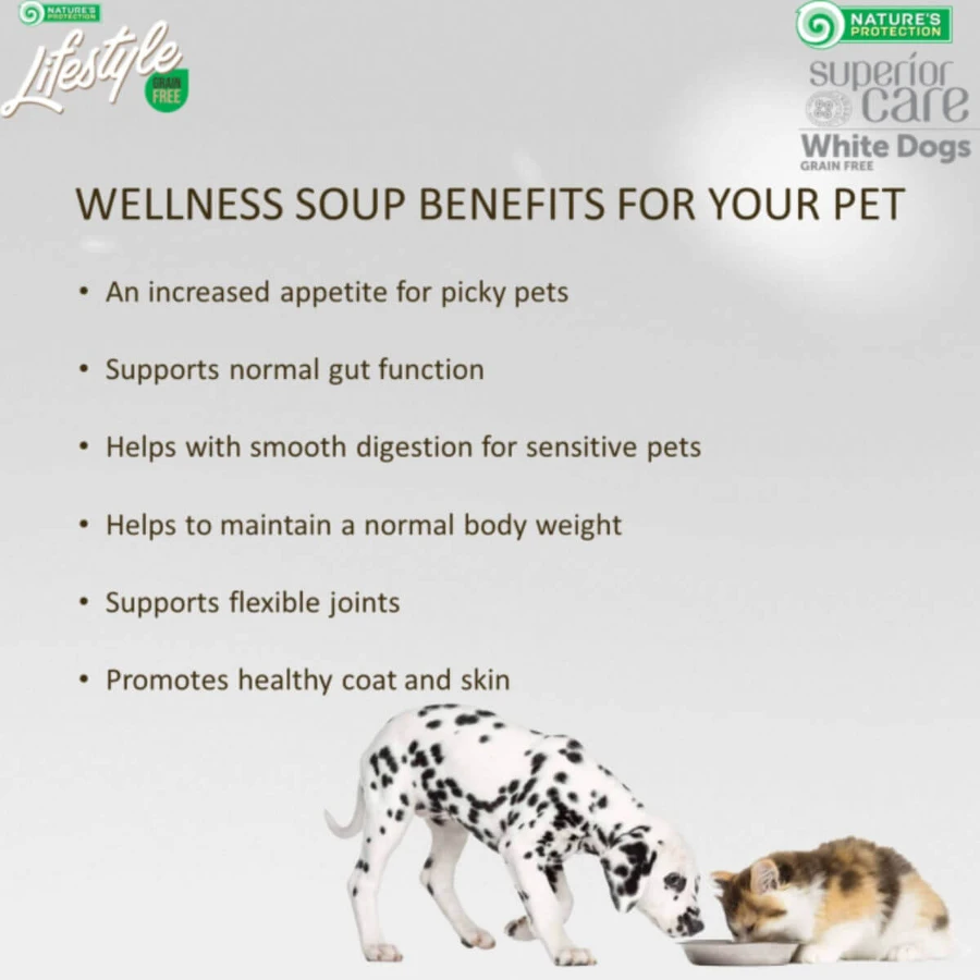 NATURES PROTECTION Lifestyle Sensitive Digestion Soup, Tuna, single-protein wet cat food, digestive system, (topping), 140g
