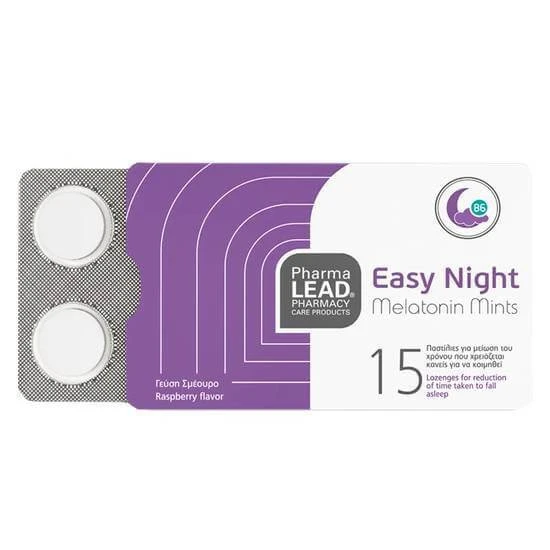 PHARMALEAD Easy Night Melatonin-Minzbonbons, 15 Tabletten