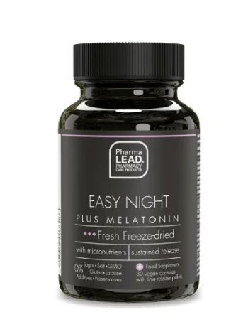 Pharmalead | Black Range Easy Night Plus Melatonin | 30 vegetarische Kapseln