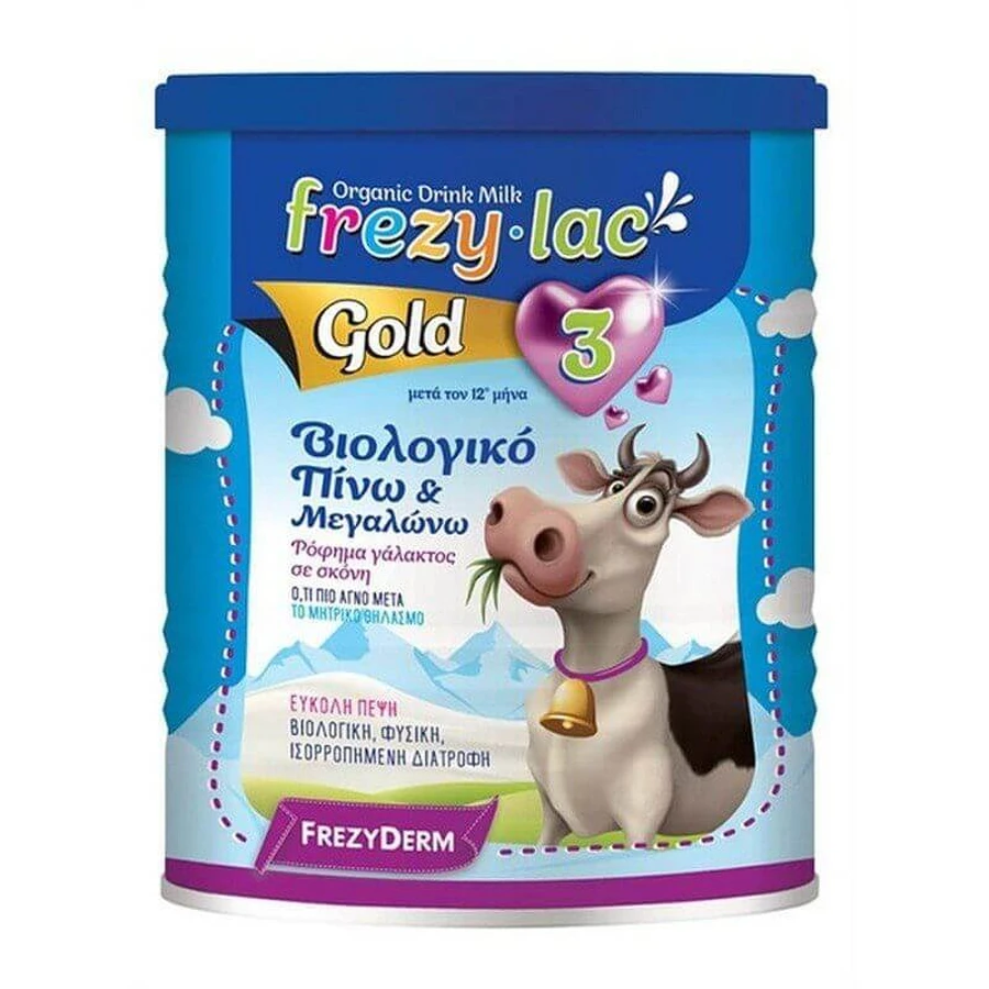 Frezylac | Gold 3 | Lait en poudre biologique de vache pour nourrissons de 12 mois et plus (3e étape) | 900 g