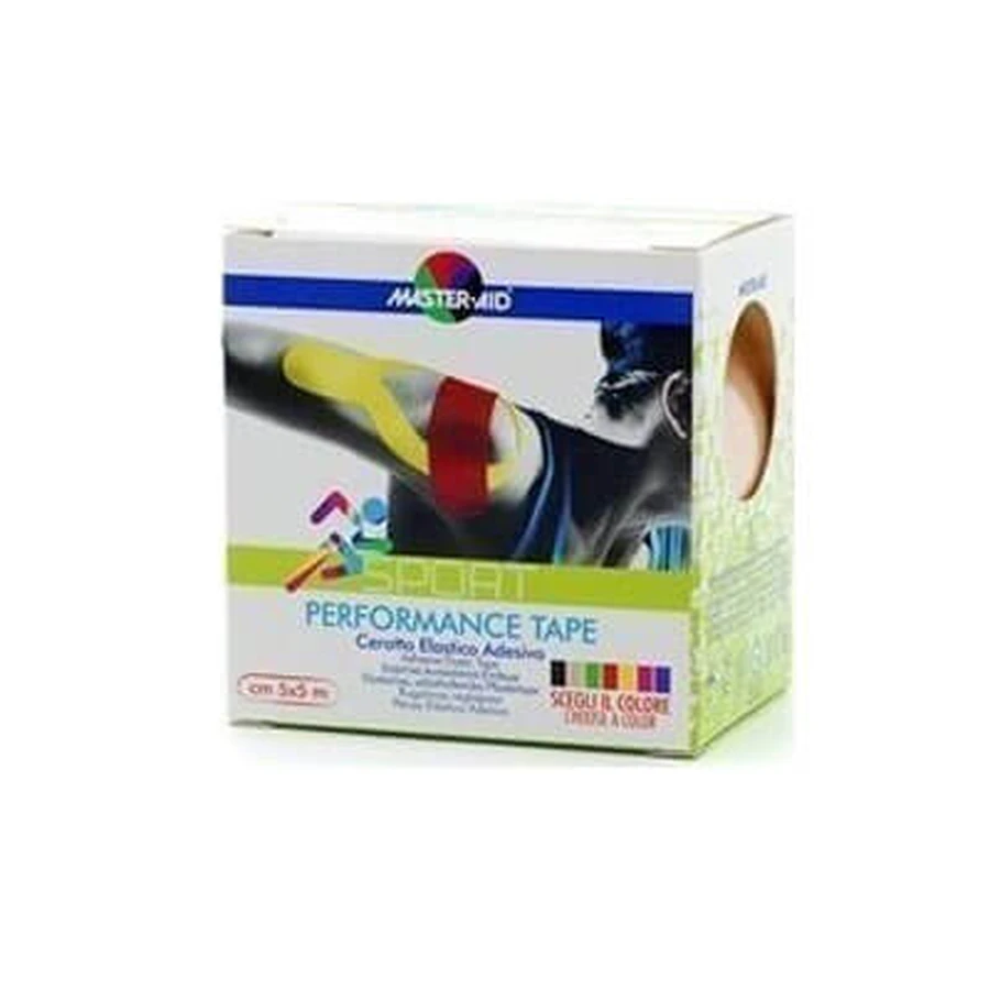 Master Aid | Bandă elastică autoadezivă Kinesio Sport Performance | Bej | 5 m x 5 cm