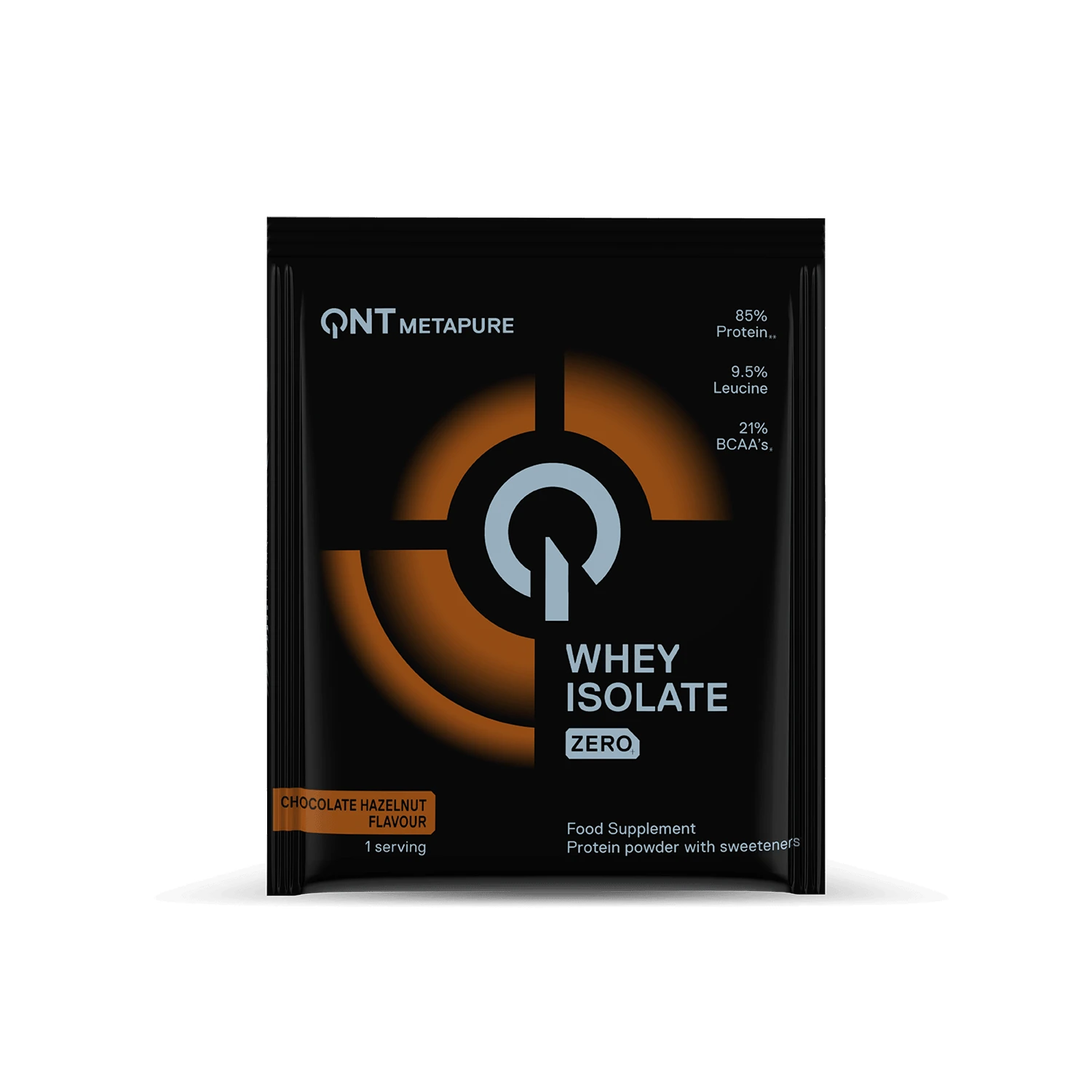 QNT | Metapure Zero Molkenprotein-Isolat, Schokoladen-Haselnuss | 30 g