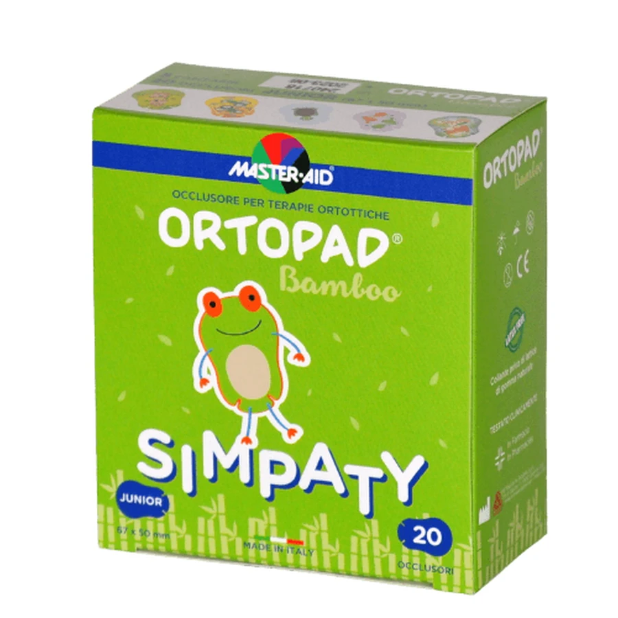 Master Aid | Ortopad Simpaty Plasturi oftalmici autoadezivi pentru copii | Junior 67x50 mm | 20 buc.