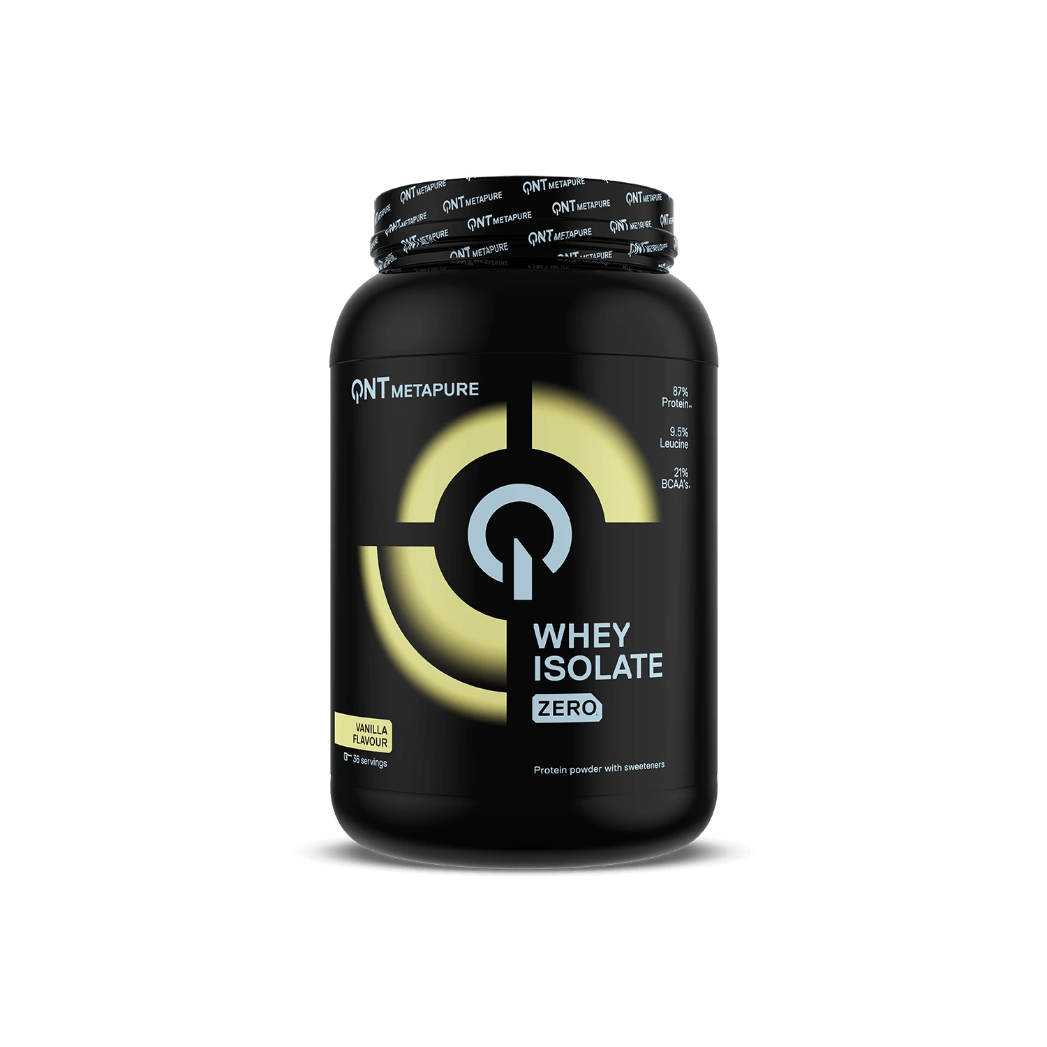 QNT | Metapure Zero Carb Whey Isolate – laktosefreies Molkenprotein, Vanille-Geschmack | 908 g