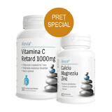 Calcium - Magnesium - Zink + Vitamin C Retard 1000 mg, 40 + 30 Tabletten, Alevia