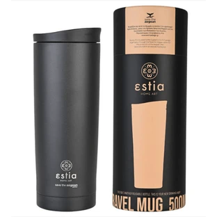  Estia | Cană termică  Save The Aegean Travel Mug Midnight Black  | 500 ml