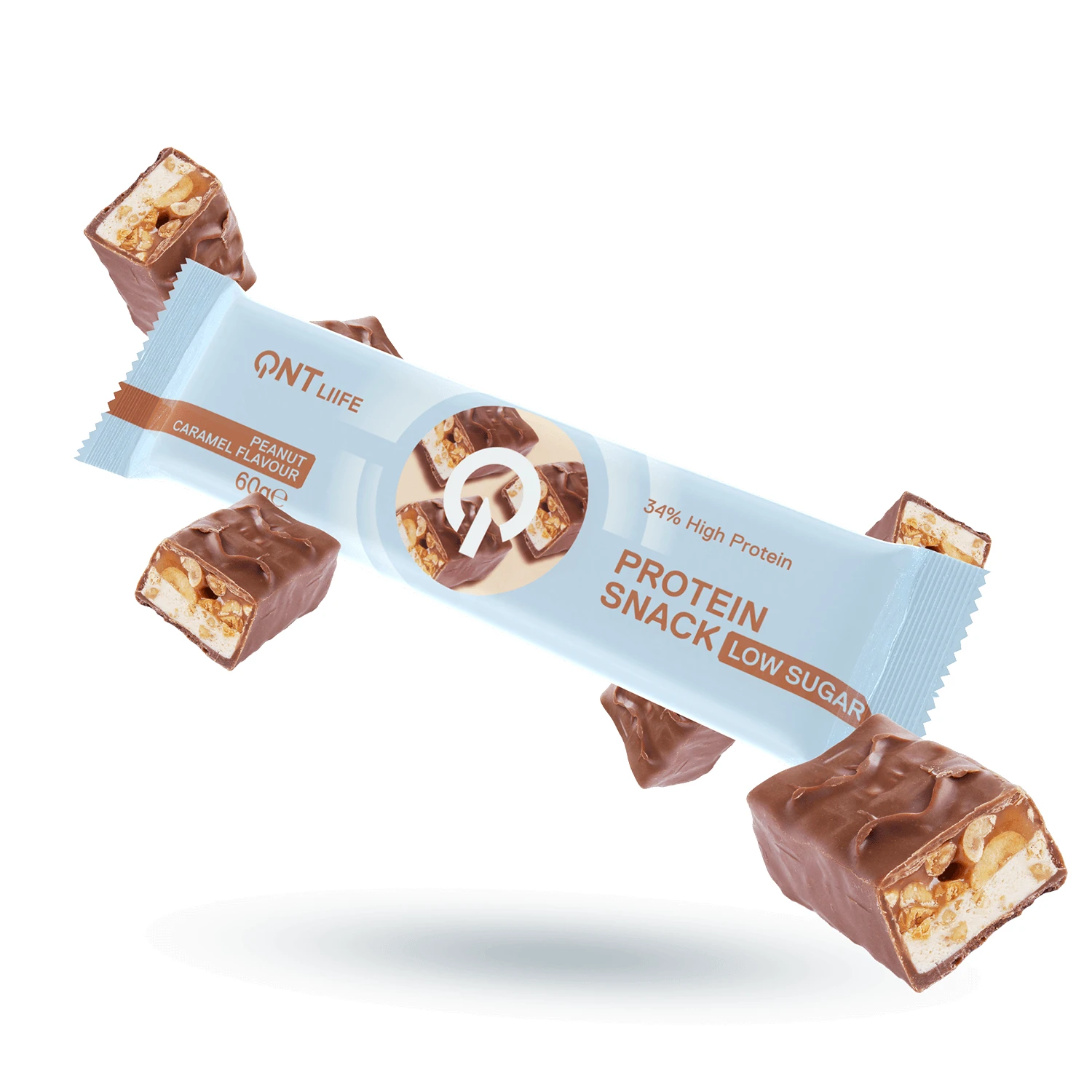 QNT | Joy Bar mit 38 % Protein, Erdnuss-Karamell | 60 g