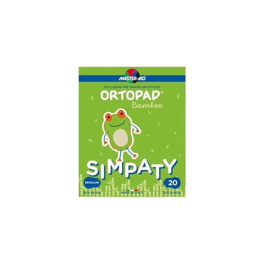 Master Aid | Ortopad Simpaty – Pansamente oftalmice autoadezive pentru copii | Regular 85x59 mm | 20 buc.