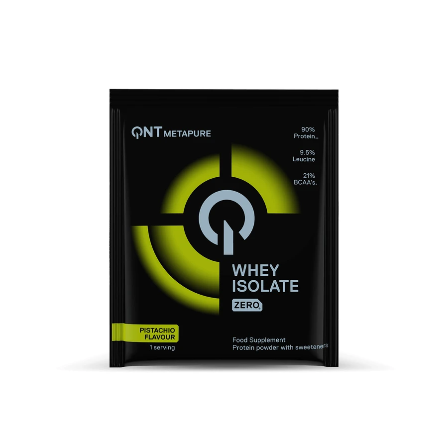QNT | Metapure Zero Whey Isolate Protein cu aromă de fistic | 30 g 