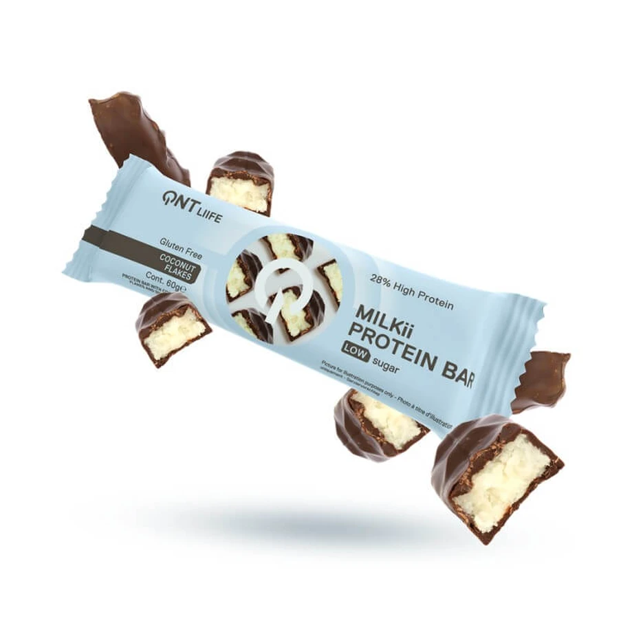 QNT | Milkii Protein Bar 29% Milk Protein Bar with Chocolate &amp; Coconut Flakes Flavor | 60 g 