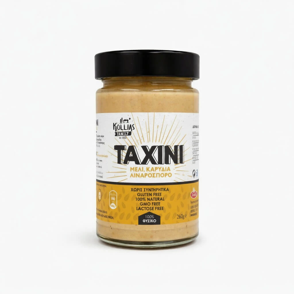 Kochyli | Tahini mit Honig, Walnüssen und Leinsamen | 260 g