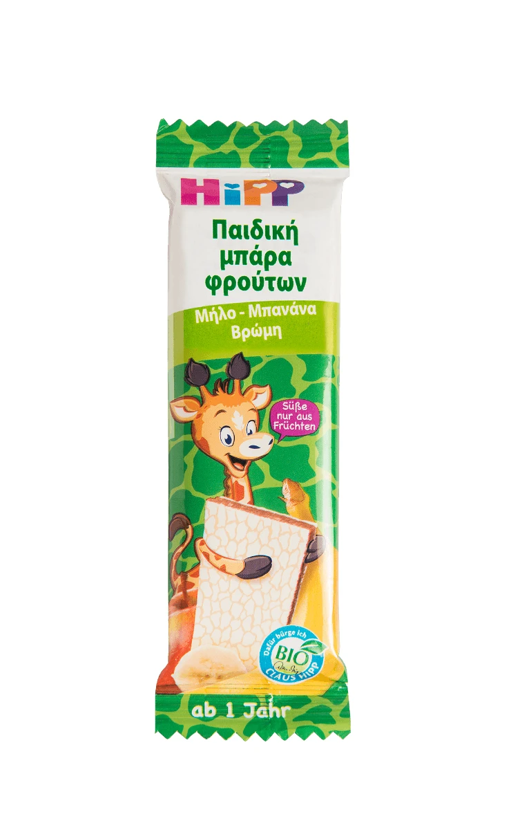 Hipp | Obstriegel mit Apfel, Banane und Hafer für Kinder | 23 g