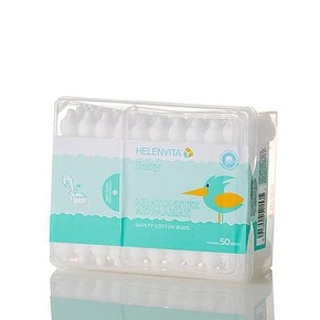 Helenvita | Baby-Wattestäbchen | Sicherheits-Wattestäbchen | 50 Stück