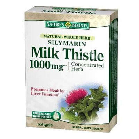 Silymarin Milk Thistle, 1000mg, 60 capsule, Nature's Bounty