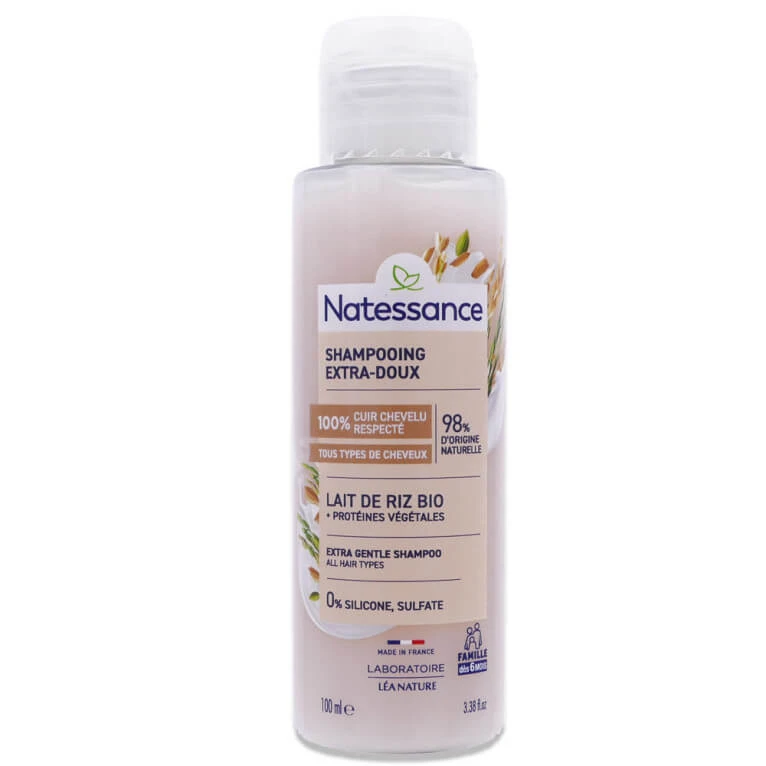 NATESSANCE EXTRA-SANFTES BIO-REISMILCH-SHAMPOO 100 ML