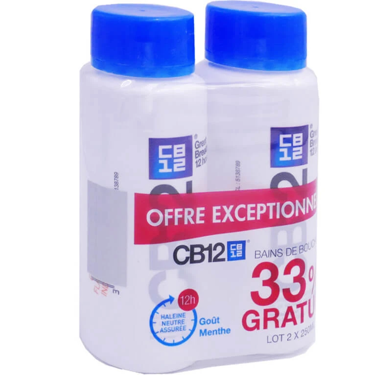 CB12 ACTIVE MINT MUNDWASSER 2 × 250 ml