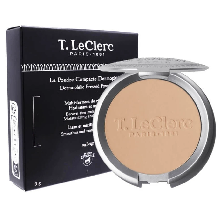 T.LECLERC DERMOPHILE COMPACT POEDER 09 BEIGE 9G