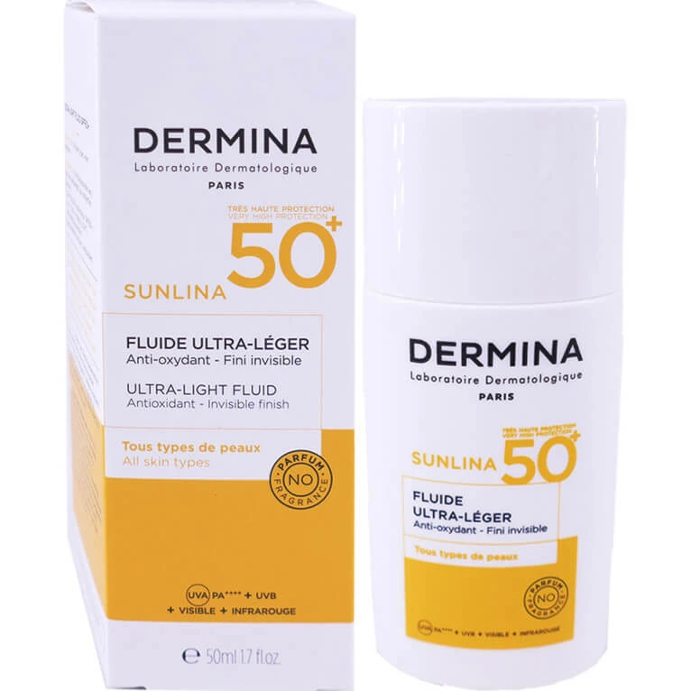 DERMINA SUNLINA ULTRA-LIGHT FLUID LSF 50+ 50 ml
